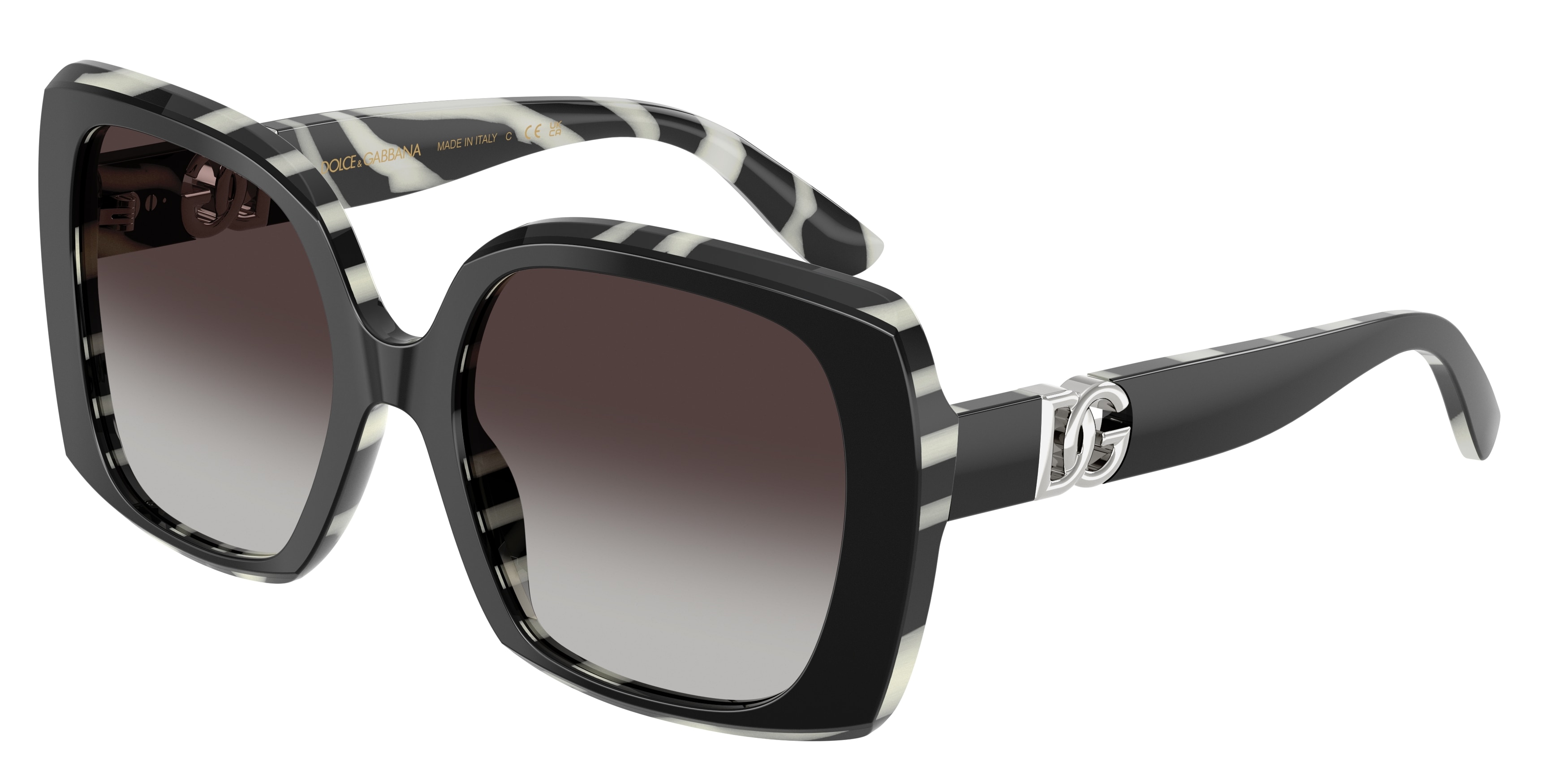 Dolce & Gabbana Woman DG4475  33728G Sunglasses Acetate Black Grey Squared Normal Shaded-image